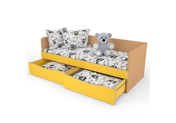 Ліжко дитяче з шухлядами КДО-001Я, Ширина, см: 143,8, Глибина, см: 63,8 - фото 9