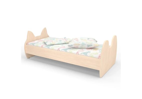 Ліжко дитяче з фігурною спинкою КДФ-002 1438x700x500 Бук/Дуб молочний 