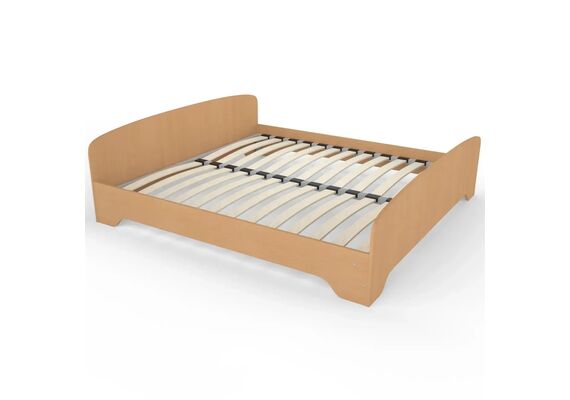 Ліжко двоспальне з ламелями ЛО-2/1900х1800 Бук/Дуб молочний/Дуб сонома трюфель - фото 2