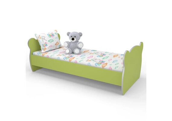 Ліжко дитяче з фігурною спинкою КДФ-001 1438x700x500 Різнокольоровий каркас - фото 2