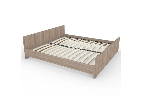 Ліжко двоспальне з ламелями ЛО-1/1900х1800 Бук/Дуб молочний/Дуб сонома трюфель - фото 4