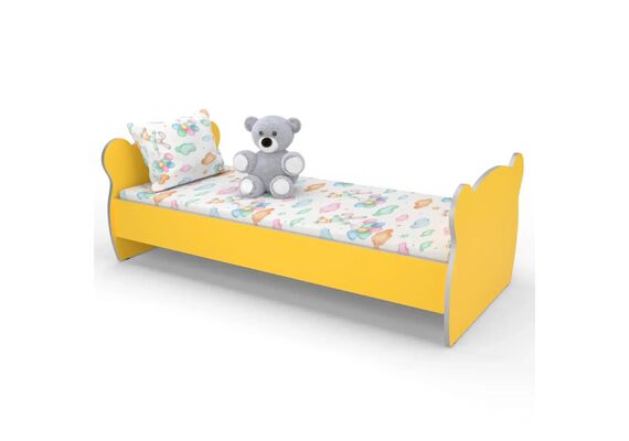 Ліжко дитяче з фігурною спинкою КДФ-001 1438x700x500 Різнокольоровий каркас 