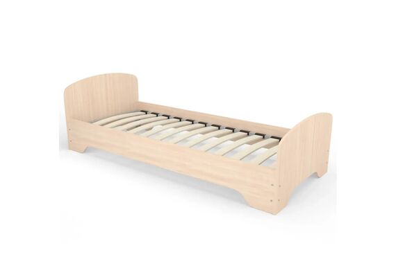 Ліжко односпальне з ламелями ЛО-2/1900х800 Бук/Дуб молочний/Дуб сонома трюфель - фото 2