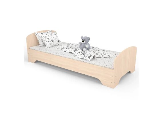 Ліжко односпальне з ламелями ЛО-2/2000х900 Бук/Дуб молочний/Дуб сонома трюфель - фото 3