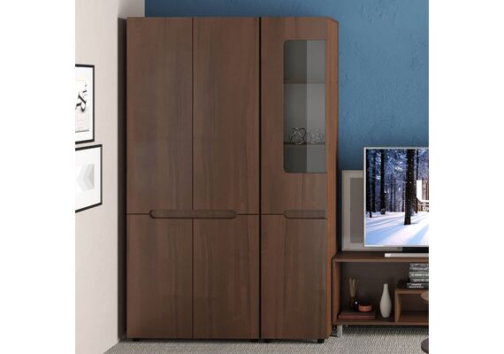 Шафа-пенал зі склом правостороння МС-24 П, Колір каркасу: Венге комбі - фото 2