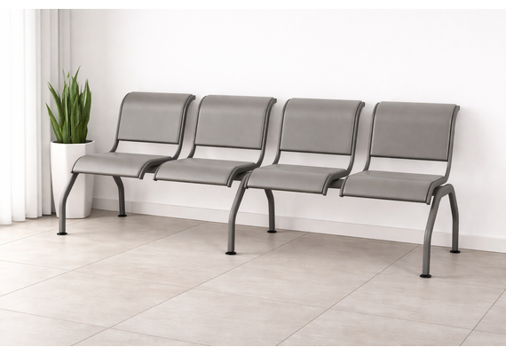 Стулья секционные 4-х местные «РИМ 401» с мягкими накладками - фото 4