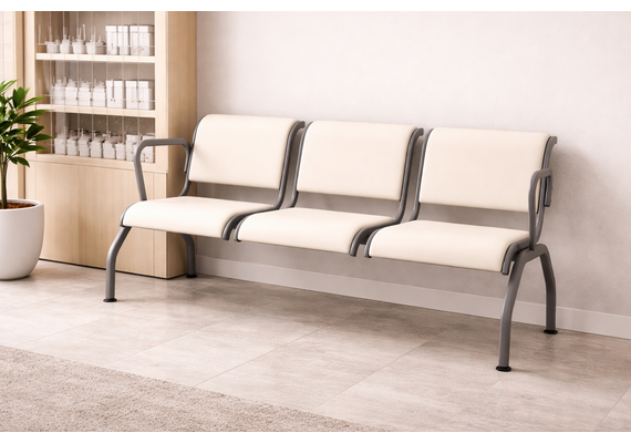 Стільці секційні 3-місні «РИМ 321» з м'якими накладками - фото 5