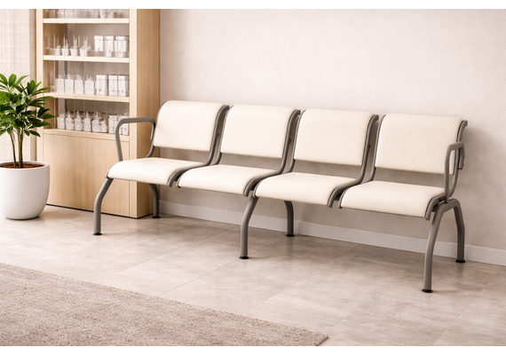 Стільці секційні 4-місні «РИМ 421» з м'якими накладками - фото 5