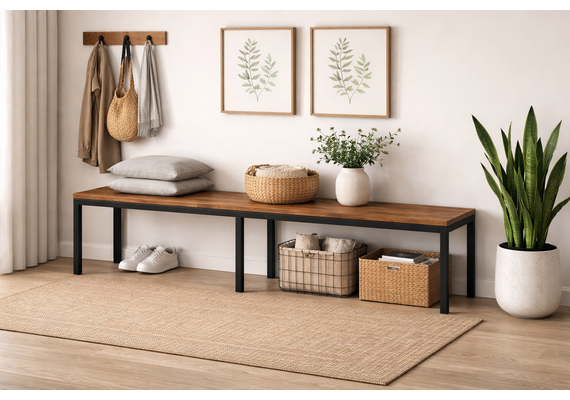 Дерев'яна лавка для зони очікування Лео+ - фото 2