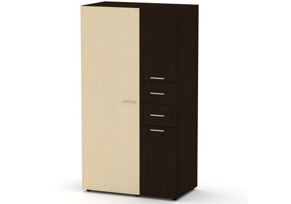 Шкаф для одежды с ящиками - 19, Цвет каркаса: Венге комби 