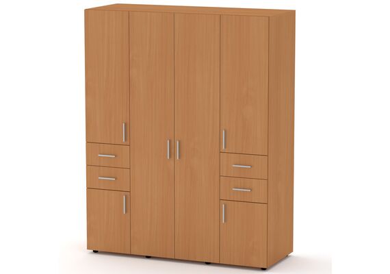 Шкаф для одежды с ящиками - 20, Цвет каркаса: Бук 