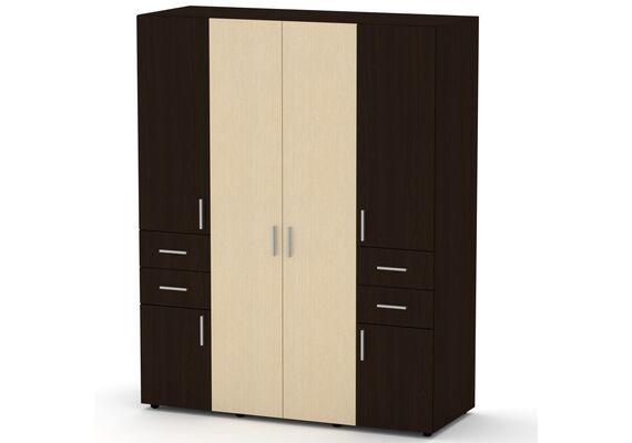 Шкаф для одежды с ящиками - 20, Цвет каркаса: Венге комби 