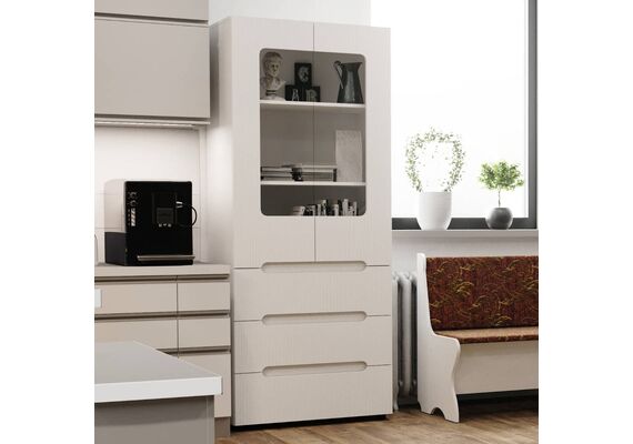 Шафа розпашна зі склом МС-21, Колір каркасу: Німфея Альба - фото 2