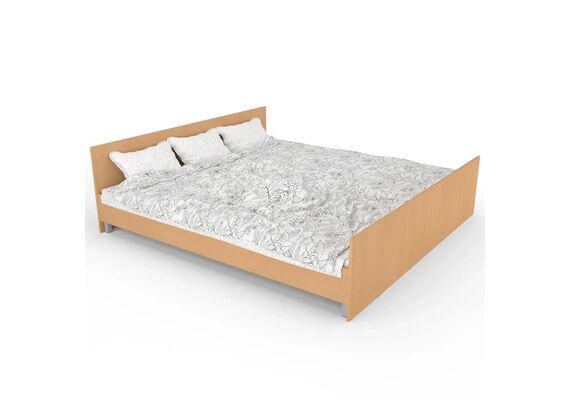Ліжко двоспальне з ламелями ЛО-1/1900х1800 Бук/Дуб молочний/Дуб сонома трюфель - фото 5