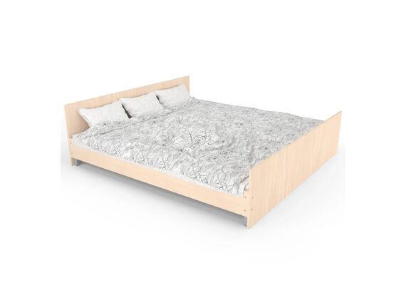 Ліжко двоспальне з ламелями ЛО-1/2000х1800 Бук/Дуб молочний/Дуб сонома трюфель - фото 3