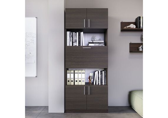 Шафа з полицями та баром - 29, Колір каркасу: Венге - фото 3