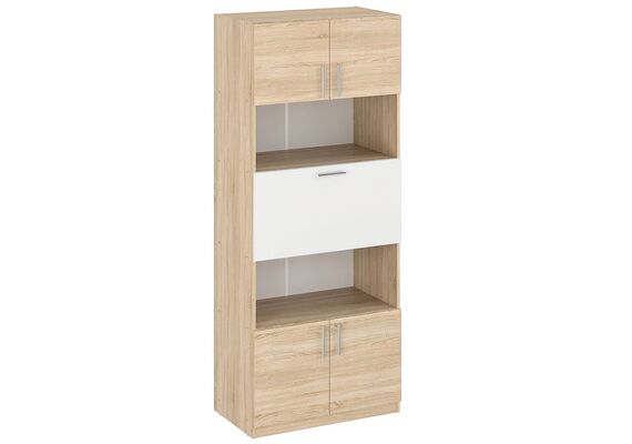Шафа з полицями та баром - 29, Колір каркасу: Дуб Сонома комбі 