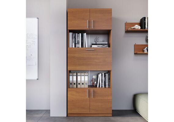 Шафа з полицями та баром - 29, Колір каркасу: Яблуня - фото 3