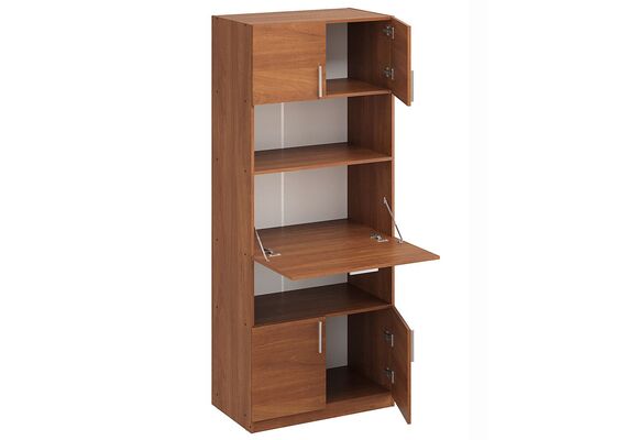 Шафа з полицями та баром - 29, Колір каркасу: Ательє світлий - фото 2