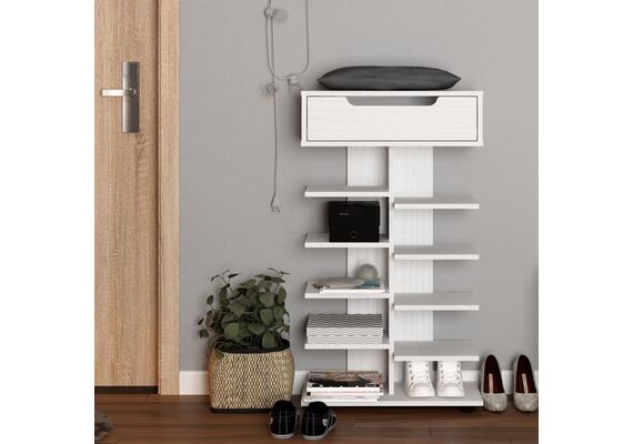 Вертикальна стійка для взуття з висувною шухлядою ТО-15, Колір: Дуб сонома - фото 2