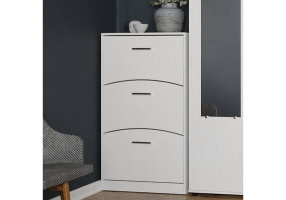 Тумба для обуви вертикальная закрытая ТО-3Б, Цвет: Ателье светлый - фото 2