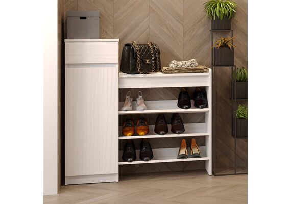 Тумба для обуви с боковыми полками ТО-16, Цвет: Венге - фото 2