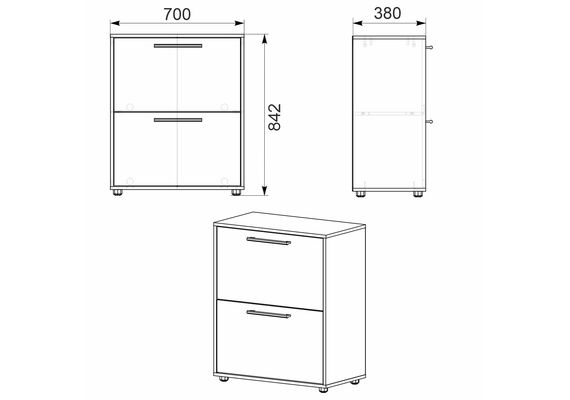 Тумба для обуви закрытая ТО-19, Цвет: Ольха - фото 3