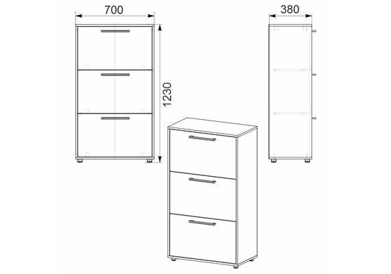 Тумба для обуви закрытая ТО-20, Цвет: Орех - фото 5