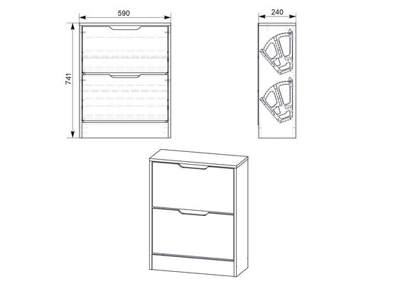 Тумба для обуви узкая ТО-22, Цвет: Орех - фото 3