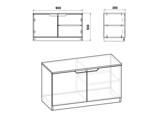 Низька тумба для взуття ТО-13, Колір: Вільха - фото 4