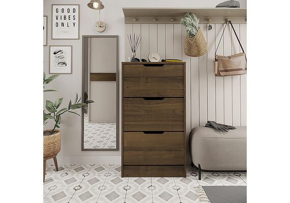 Тумба для обуви узкая ТО-23, Цвет: Яблоня - фото 2