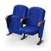 Кресло Лидер (2 секции, синий цвет), Стойка: 103 (с креплением к полу) 