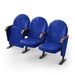 Крісло Опера (3 секції, синій колір), Стійка: 103 (з кріпленням до підлоги) 