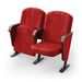 Кресло Лидер (2 секции, красный цвет), Стойка: 103 (с креплением к полу) 