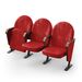 Крісло Опера (3 секції, червоний колір), Стійка: 103 (з кріпленням до підлоги) 