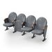 Крісло Опера (4 секції, сірий колір), Стійка: 103 (з кріпленням до підлоги) 