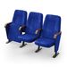 Кресло Скай (3 секции, синий цвет), Стойка: 104 (с креплением к полу) 