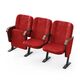 Крісло Алегро (3 секції, червоний колір), Стійка: 106 (з кріпленням до підлоги), Фальшпанель на бічних стійках: Є 