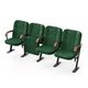 Крісло Алегро (4 секції, зелений колір), Стійка: 106 (з кріпленням до підлоги), Фальшпанель на бічних стійках: Немає 