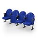 Крісло Опера (4 секції, синій колір), Стійка: 107 (з кріпленням до підлоги) 
