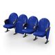 Крісло Опера (4 секції, синій колір), Стійка: 103 (з кріпленням до підлоги) 