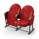 Крісло Опера (2 секції, червоний колір), Стійка: 306 (без кріплення до підлоги) 