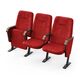 Крісло Акорд (3 секції, червоний колір), Стійка: 106 (з кріпленням до підлоги), Фальшпанель на бічних стійках: Є 