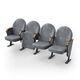 Крісло Опера (4 секції, сірий колір), Стійка: 103 (з кріпленням до підлоги) 