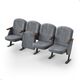 Кресло Лидер (4 секции, серый цвет), Стойка: 102 (с креплением к полу) 