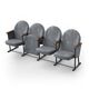 Крісло Опера (4 секції, сірий колір), Стійка: 314 (без кріплення до підлоги) 