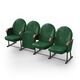 Крісло Опера (4 секції, зелений колір), Стійка: 306 (без кріплення до підлоги) 