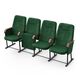 Кресло Аккорд (4 секции, зеленый цвет), Стойка: 306 (без крепления к полу), Фальшпанель на боковых стойках: Есть 