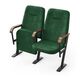 Кресло Аккорд (2 секции, зеленый цвет), Стойка: 106 (с креплением к полу), Фальшпанель на боковых стойках: Нет 