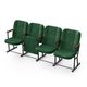 Крісло Алегро (4 секції, зелений колір), Стійка: 318 (без кріплення до підлоги), Фальшпанель на бічних стійках: Немає 